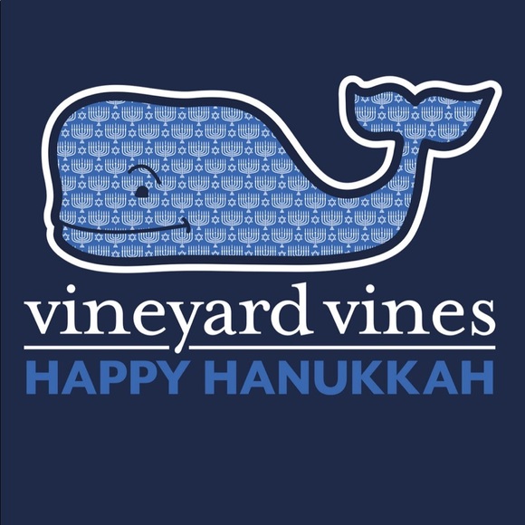 Vineyard vines happy Hanukkah shirt navy S - Picture 1 of 6